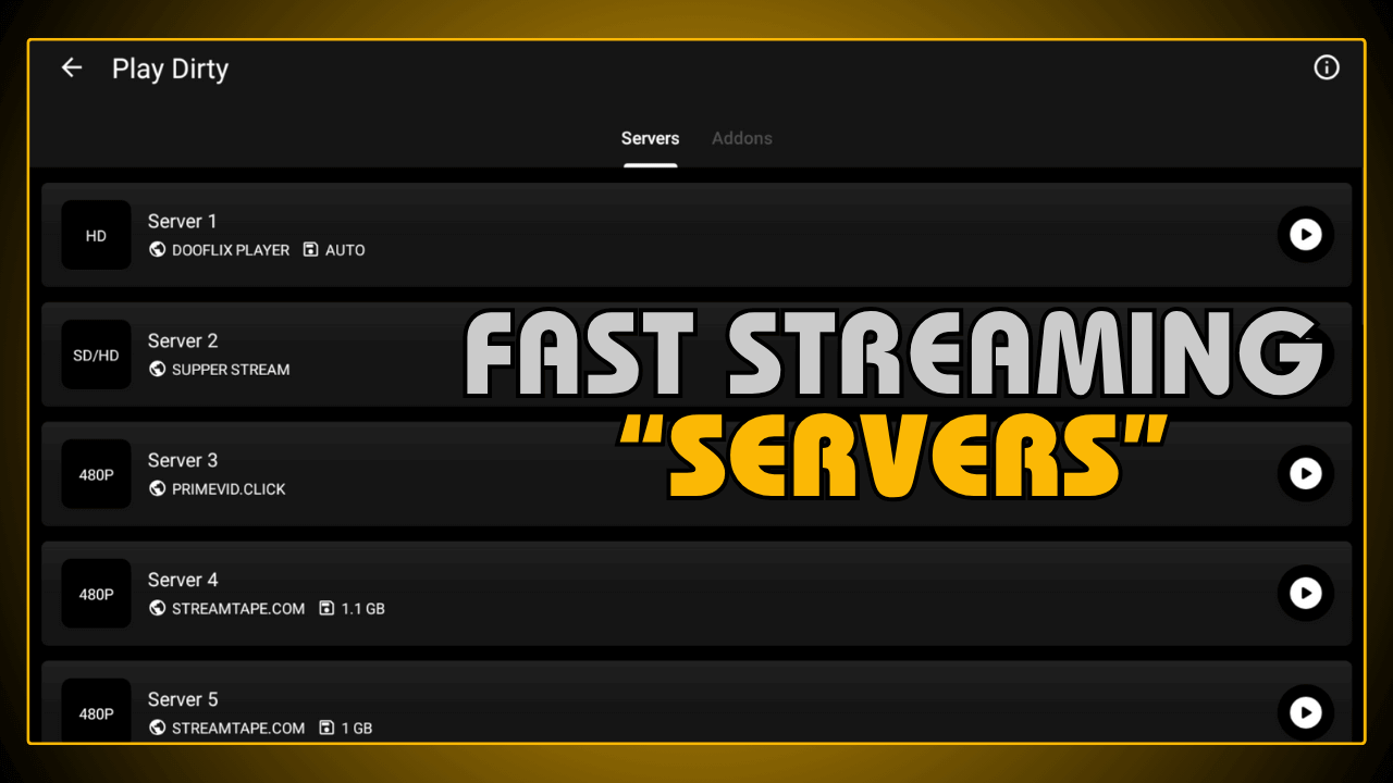 Fast Streaming Servers Available