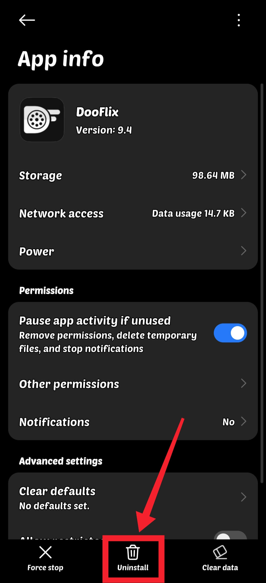 Uninstall Current Version